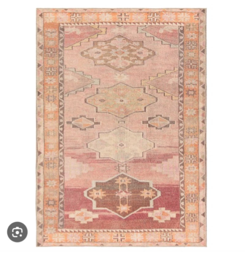 Debary Machine Washable Performance Orange/Pink/Brown Rug( 4’2 x 6” inches)