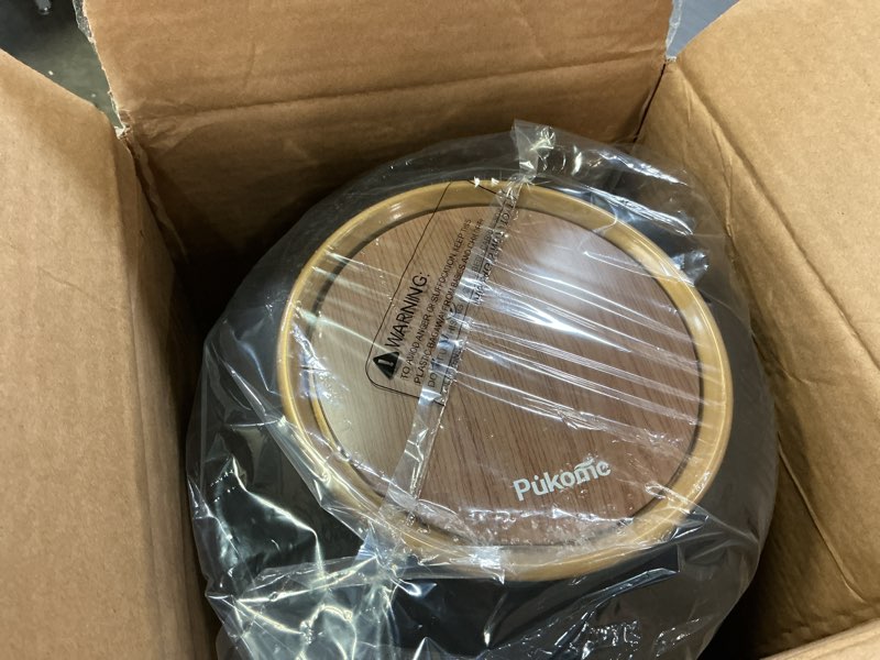 Condition photo showing Good Condition for Pukomc Smart Sensor Wastebasket, Convenient and Hygienic Easy to Use, Technology Sensor Waterproof Wastebasket Plastic Trash can for Kitchen, Bathroom, Bedroom, Living Room, Office and Outdoor Black 1 Pack Black