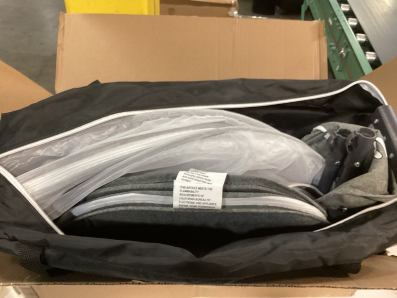 Condition photo showing Good Condition for cocoon deluxe folding travel bassinet (heather gray) - lightweight baby bed and portable bassinet with removable mesh canopy, perfect travel crib & bedside for baby, includes carrying tote bag deluxe heather gray