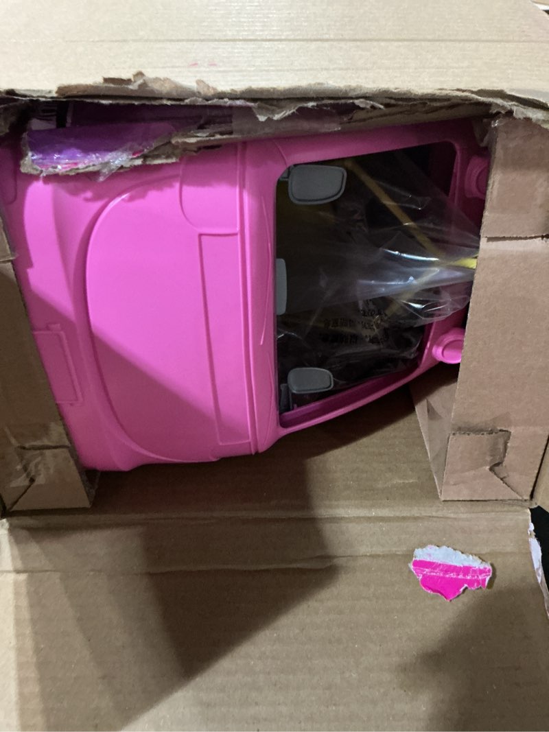 Condition photo showing New/Like New for Barbie Dream Camper New for 2025 Playset with Roof Tent, Swing Chair, Fishing Pond, BBQ Grill with Color-Change Feature & 60+ Accessories Including Dough