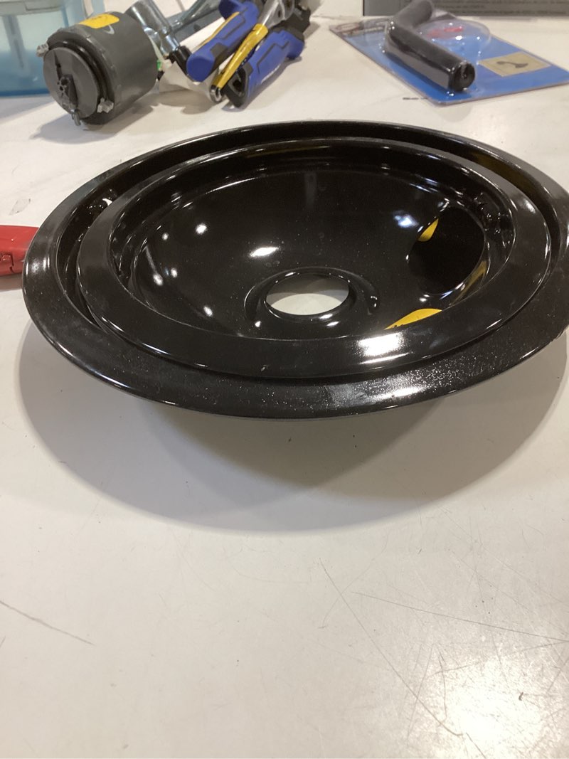 Condition photo showing As Is for ap3961422 range 8 inch drip pan for range - (2 pack)