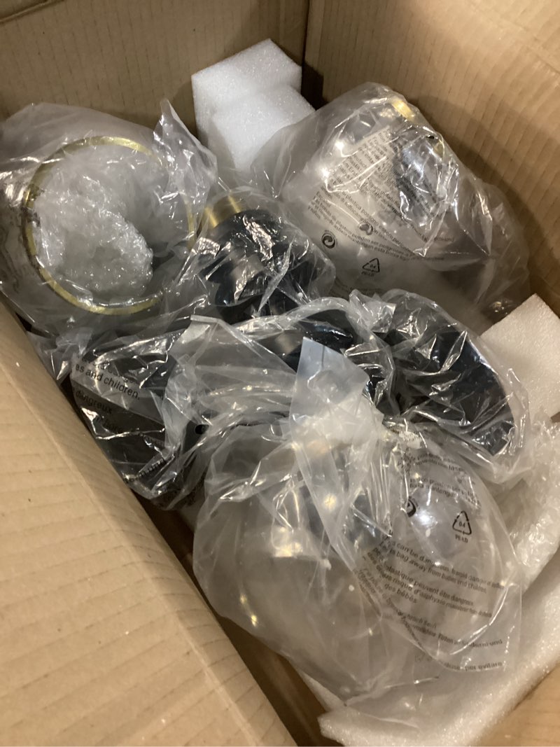 Condition photo showing As Is for industrial semi flush mount ceiling light, 800 lumen led bulb included, seeded glass shade farmhouse light fixture for hallway corridor kitchen bathroom bedroom passway large seeded glass (includes $12 bulb, 2700k, 800lm)