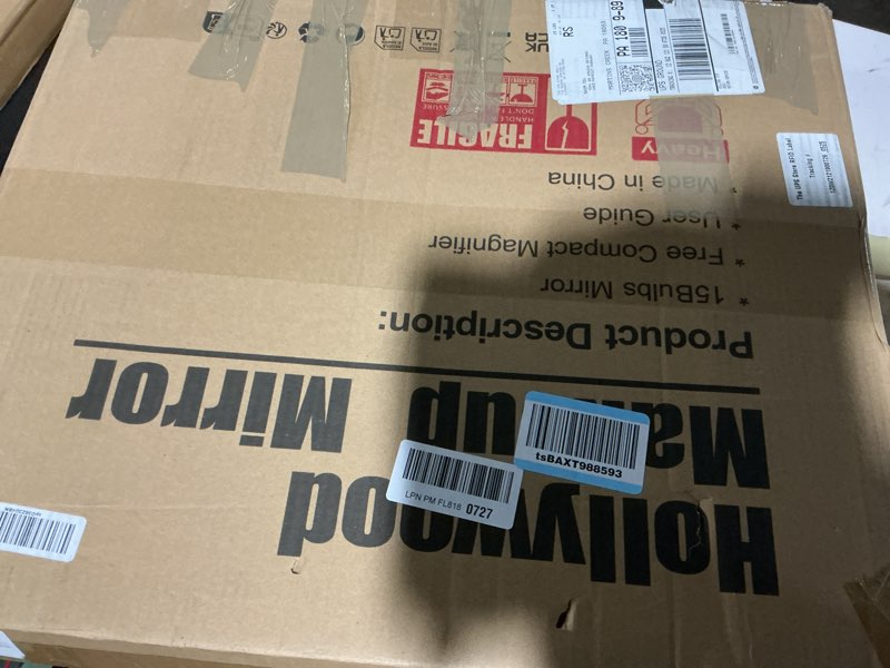 fenchilin vanity mirror with lights, hollywood lighted makeup mirror with 15 dimmable led bulbs for 