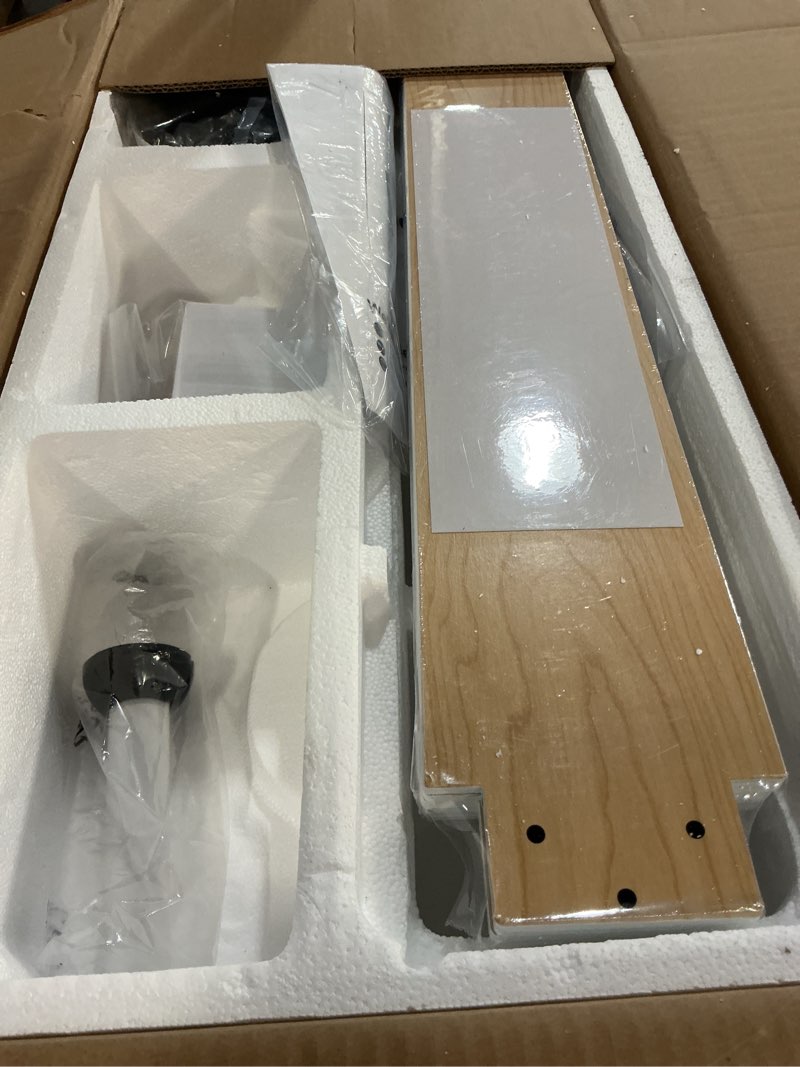 Condition photo showing Good Condition for 60 Inch Ceiling Fans with Lights and Remote, Indoor Outdoor Modern White Ceiling Fan with Light, Reversible DC Motor Dual-Sided Blades, 3CCT, Large Farmhouse Ceiling Fan for Living Room Bedroom 60 inch Matt White-Oak Grain