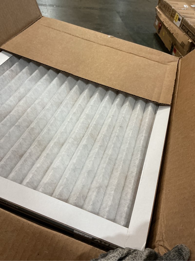 Condition photo showing Good Condition for amazon basics 16x20x1 air filter 6-pack, merv 8 ac furnace filters, allergy control, removes dust, lint and pollen, electrostatic (actual size: 15.75" x 19.75" x 0.75")