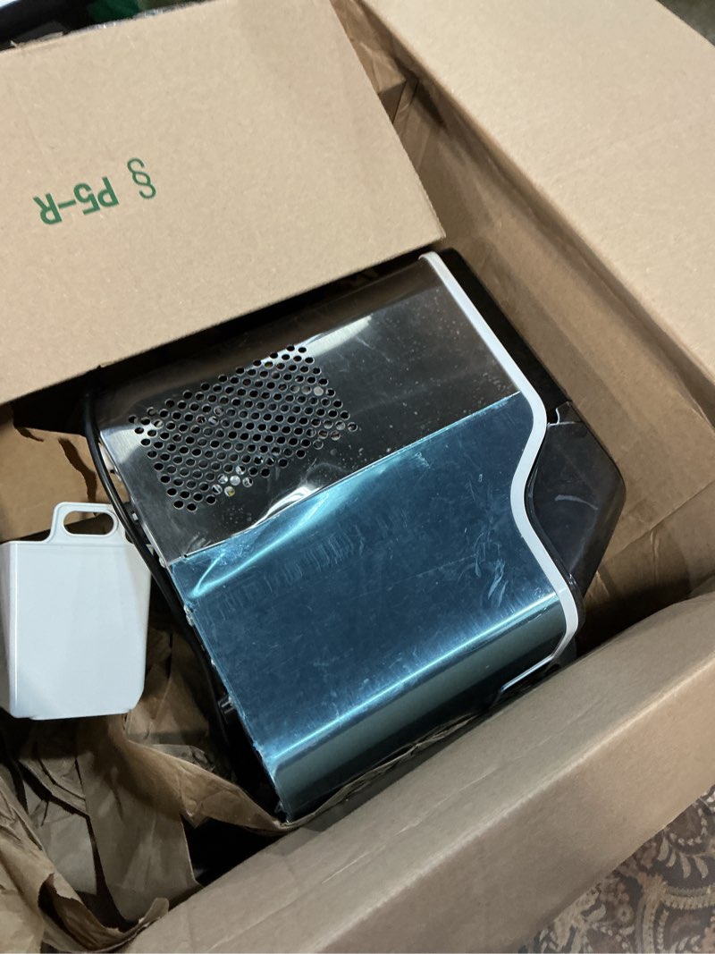 Condition photo showing As Is for euhomy ice cube maker machine countertop, 2 ways to add water, 45lbs/day 24 pcs ready in 13 mins, self-cleaning portable compact, with ice scoop & basket, perfect for home/kitchen/office/bar