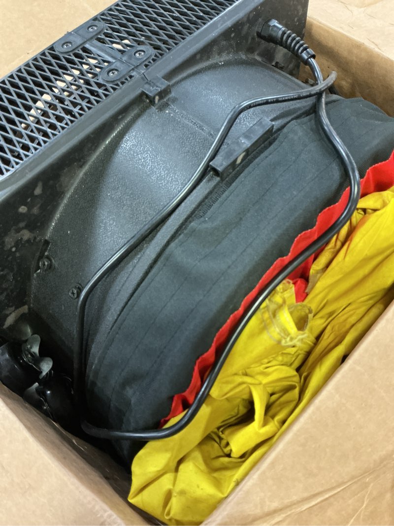 Condition photo showing As Is for Dancer - Now Open (Red/Yellow) - Complete with 1HP 2 Speed Air BlowerQ