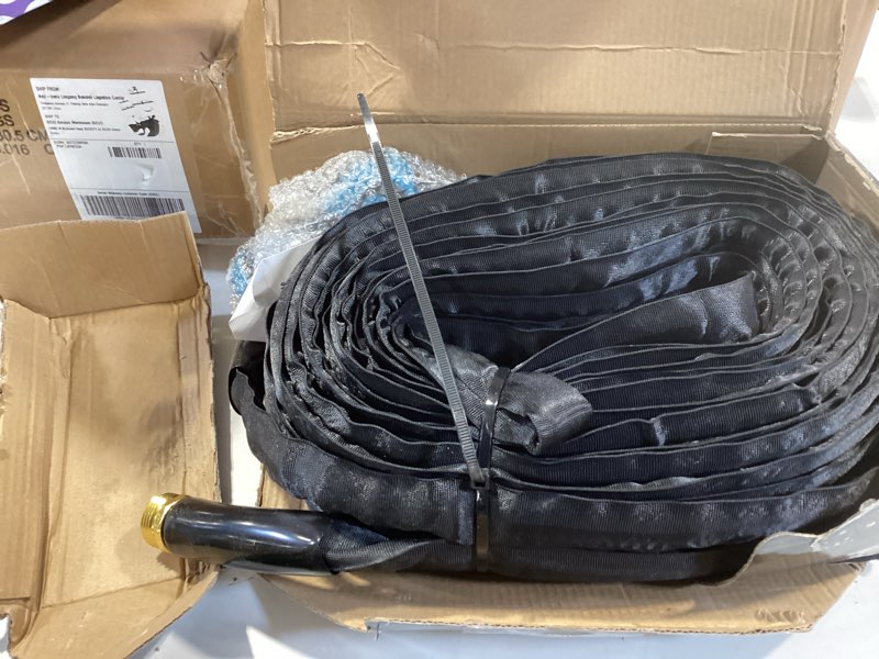 Condition photo showing Good Condition for relxitl garden hose 100ft, flexible water hose with 10 function hose nozzle, lightweight, tangle free, rust proof for yard, watering(black) 100ft black
