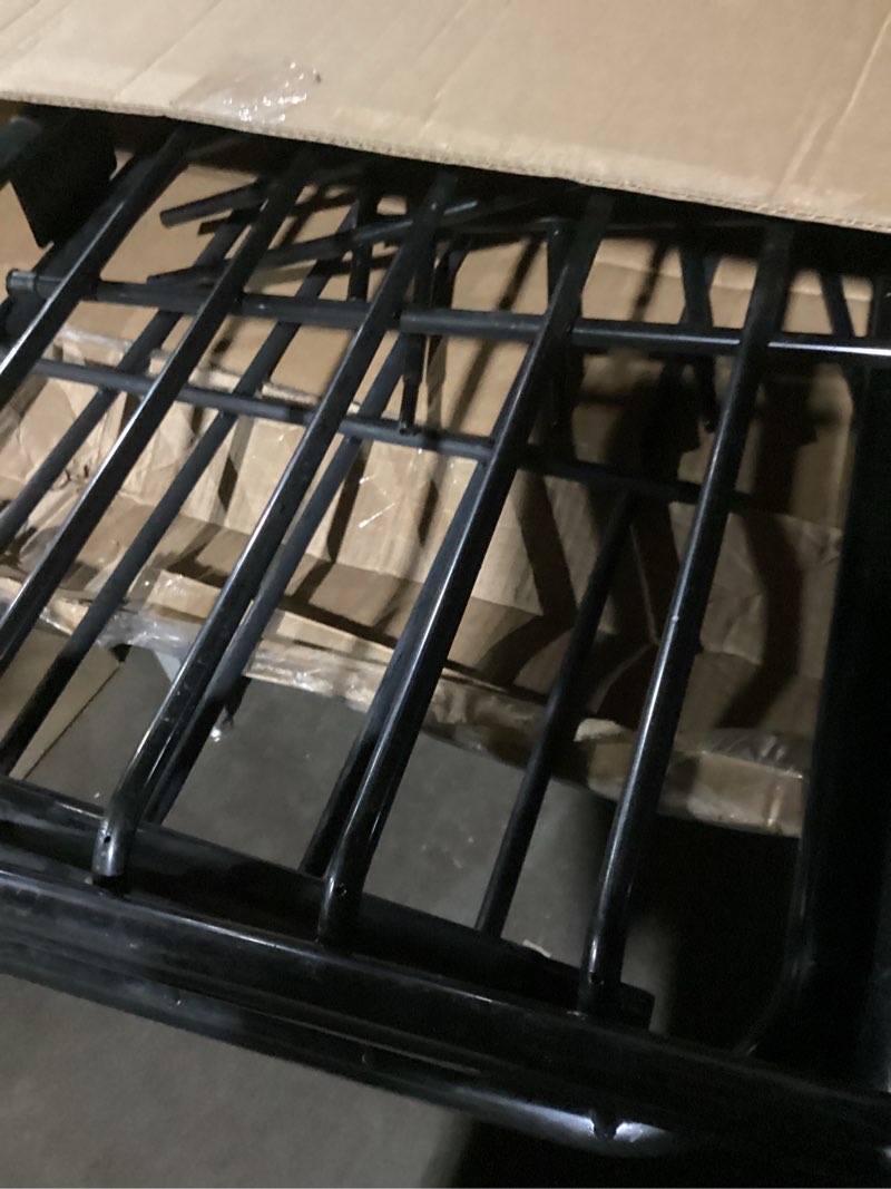 Condition photo showing As Is for ARKSEN 64 x 39 Inch Universal 150LB Heavy Duty Roof Rack Cargo with Cargo Net, Car Top Luggage Holder Carrier Basket for SUV, Truck or RV Camping Storage Steel Construction