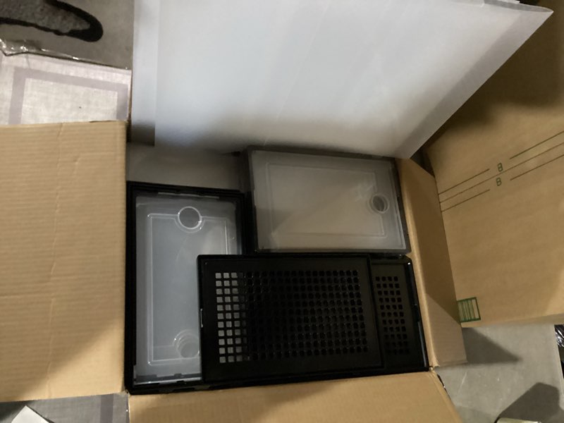 Condition photo showing Good Condition for Kuject X-Large Shoe Storage Boxes Organizers Clear Plastic Stackable 12 Pack, Shoe Rack & Holder Substitute, Sneaker Containers, Toy Storage Organizer Bins for Entryway, Closet, Under Bed, Black Black X-Large