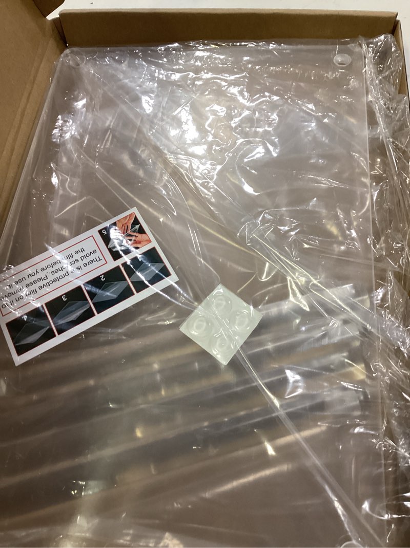 Condition photo showing Good Condition for acrylic rectangular display riser – extral large 6mm thick clear plant stand & shelf riser for decor, collectibles, kitchen organization, shoe displays (generous extra-large size)
