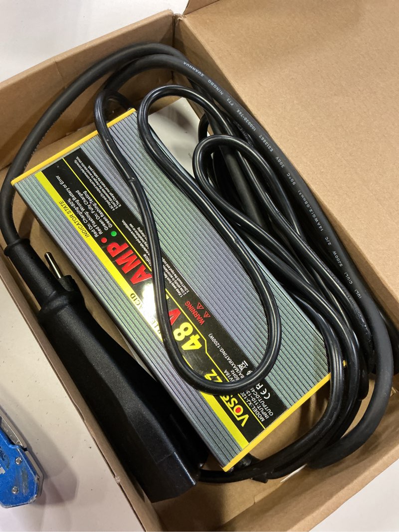 Condition photo showing Good Condition for 48 volt golf cart charger for ezgo rxv & txt, with 3-pin triangular plug, 18 amp fast charge 3-5h full charge lead acid battery 48v for ezgo rxv&txt