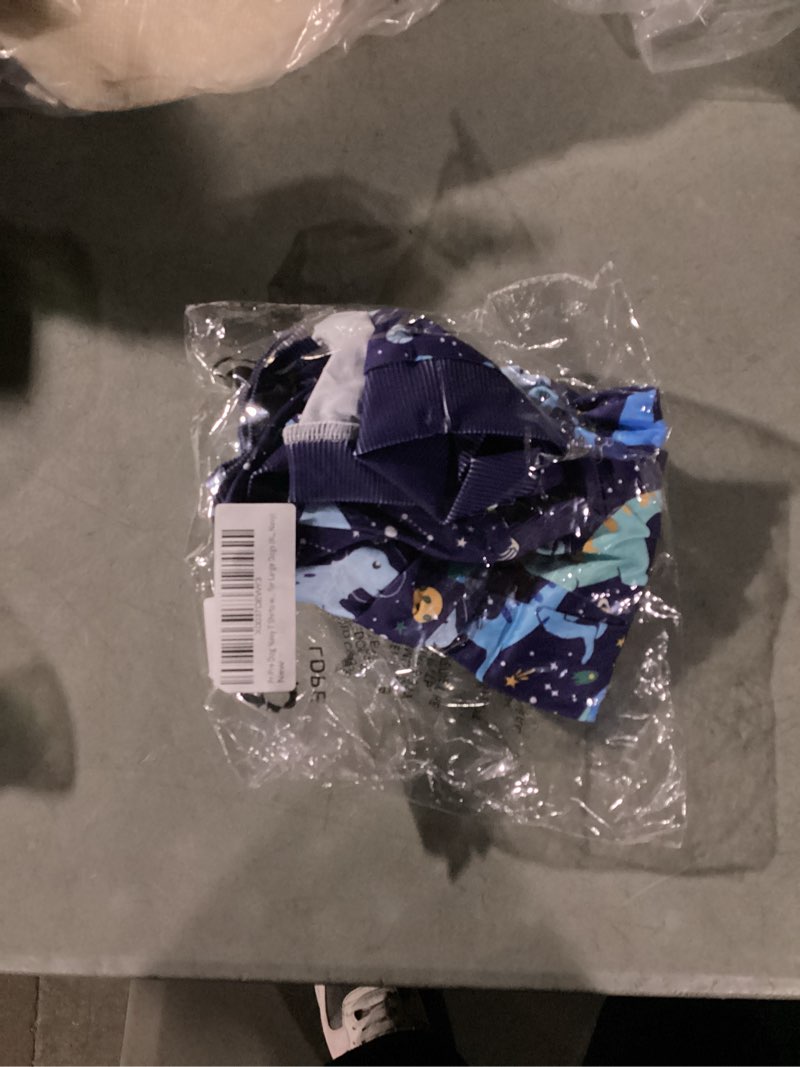 Condition photo showing As Is for Dog Navy T Shirts with Universe Dinosaur Pattern Printed Pet Shirt Softable Pajamas for Large Dogs (XL, Navy) XL ,Dino Navy