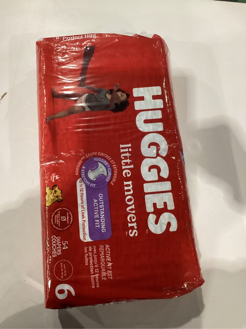 huggies little movers size 6 pack of 54