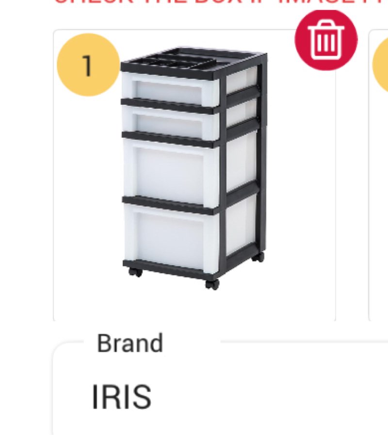 IRIS USA 4-Drawer Storage Cart with . Top  Black