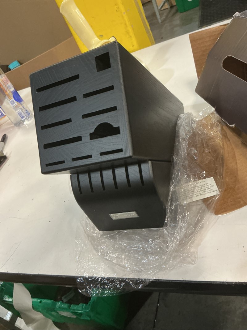 Condition photo showing New/Like New for wüsthof 17-slot black knife storage block 17 slot black