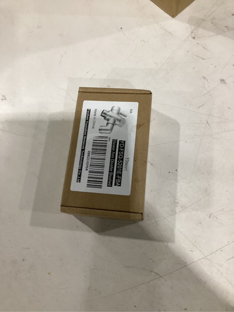 Condition photo showing New/Like New for shower arm diverter valve brass g1/2 3 way universal bathroom shower system component replacement for handheld shower head and fixed spray head, brushed nickel brushed nickle