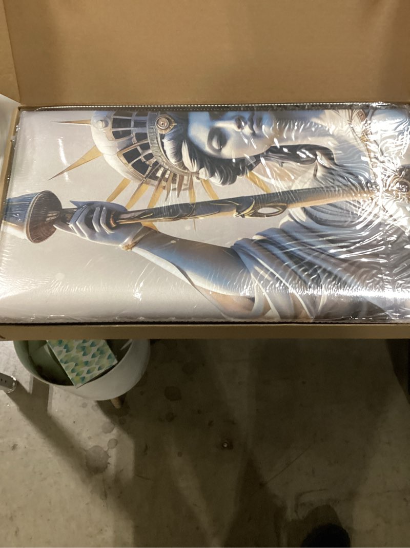 Condition photo showing New/Like New for 3 in 1 Ergonomic Set Mouse Pad with Wrist Rest, Keyboard Wrist Rest, and Desk Pad,Memory Foam Soft Breathable Pain Relief for Wrist Fatigue, Prolonged Typing and Mouse Use Jamboa Anime Goddess Statue