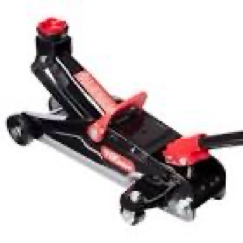 hyper tough t82011w trolley jack for cars 2 ton, black and red