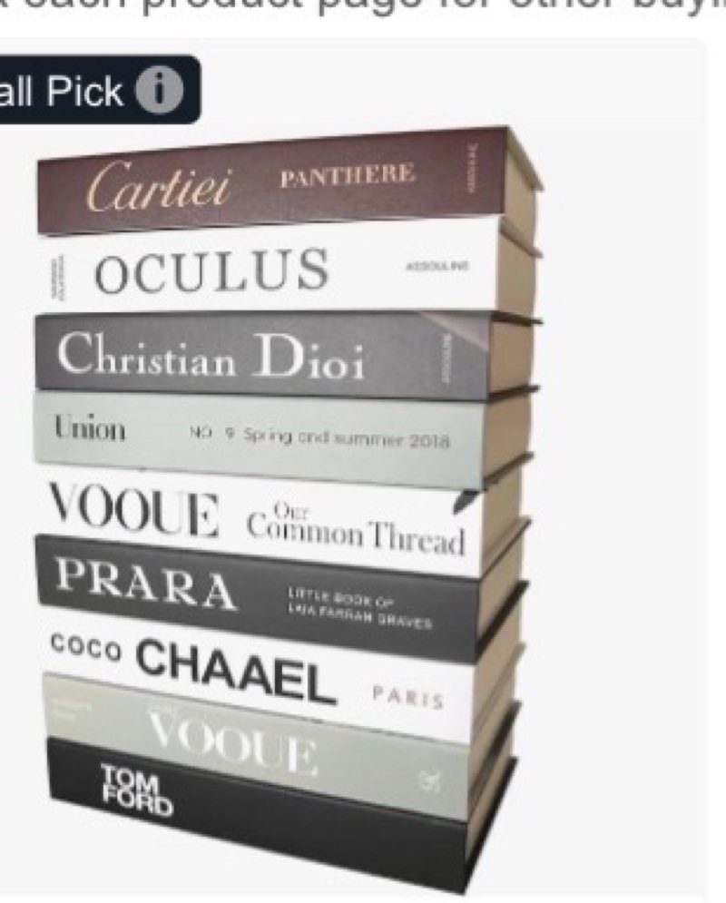 PTShadow 9 Pcs Decorative Books Aesthetic Chic Faux Book Set for Room Décor,Modern Home Decor Coffee