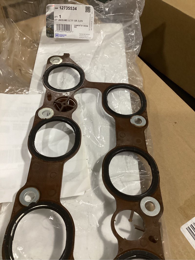 Condition photo showing Good Condition for gm genuine parts 12735534 lower intake manifold gasket