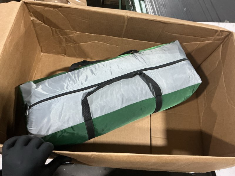 Condition photo showing As Is for olixis camping tent 2/4/6/8 person, waterproof windproof dome tent with rainfly and multi-directional ventilation, quick instant tents setup for family outdoor, backpacking, hiking green 6 person