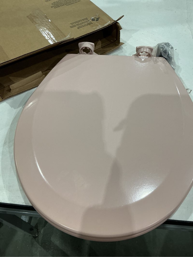 Condition photo showing Good Condition for bemis residential molded wood toilet seat venetian pink