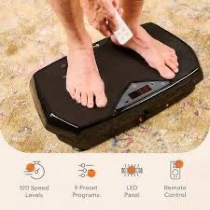 lifepro hexaplate vibration plate exercise machine – full body vibrating platform with magnetic acupoints for recovery, toning & lymphatic drainage