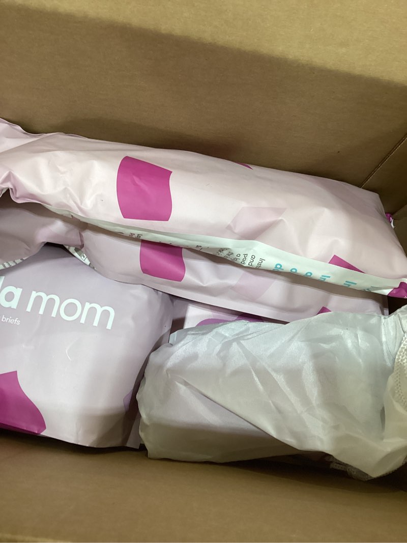 Condition photo showing New/Like New for Frida Mom 11pc Postpartum Essentials Kit Gift Set, Hospital Bag Must Haves for New Mom, Includes 4 Disposable Postpartum Underwear, 4 Ice Maxi Pads, Perineal Healing Foam & 24 Pad Liners & Peri Bottle Postpartum Kit