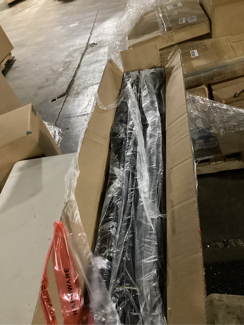 Condition photo showing Good Condition for king size bed frame, 16 inch metal king bed frame no box spring needed, heavy duty steel support 3500 lbs, diy headboard, anti-slip mattress stoppers, rounded legs, storage space, easy assembly king 16 inch