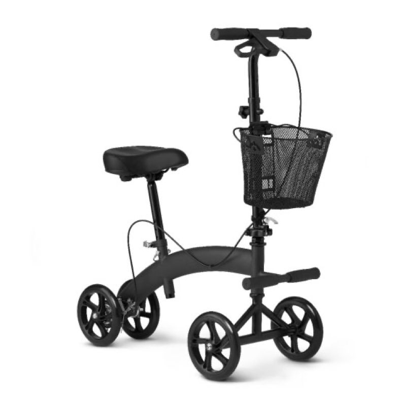 Medline Manual Seated Scooter Knee Walker 300lbs Black 1Ct