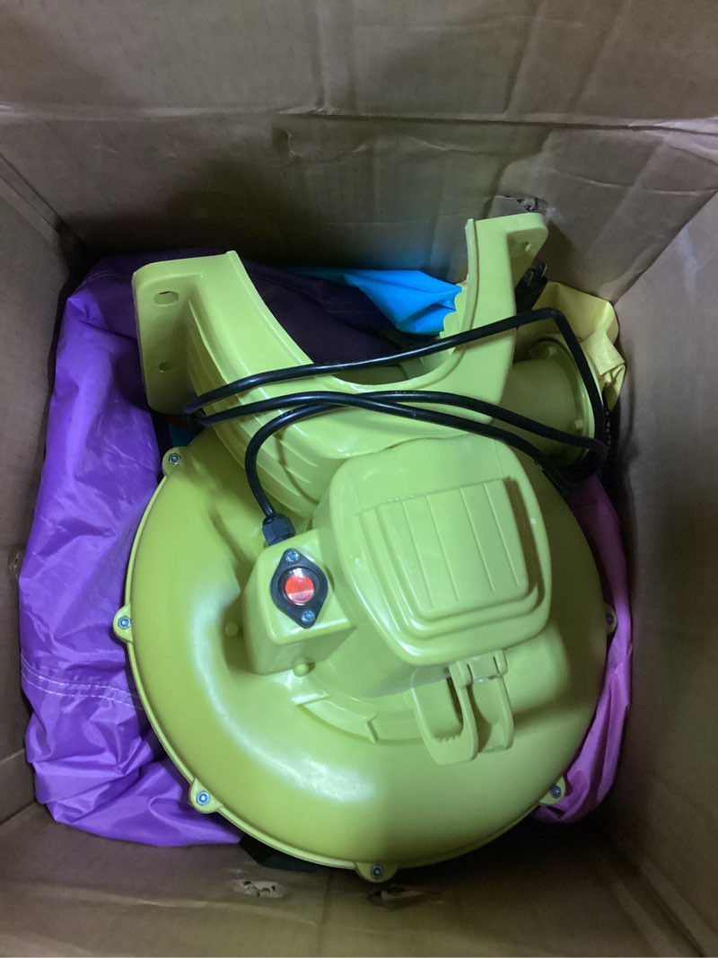 Condition photo showing As Is for Bounce House with Slide, Inflatable Bouncy House for Kids 3-8, Outdoor&Indoor, Bounce Area 8'x8', Capacity 400 lb - Pink