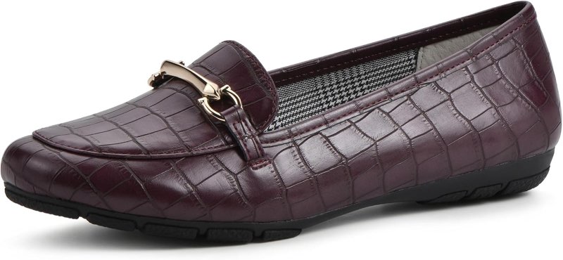 cliffs by white mountain women's glowing cushioned loafer flat, burgundy/patent, 11 w
