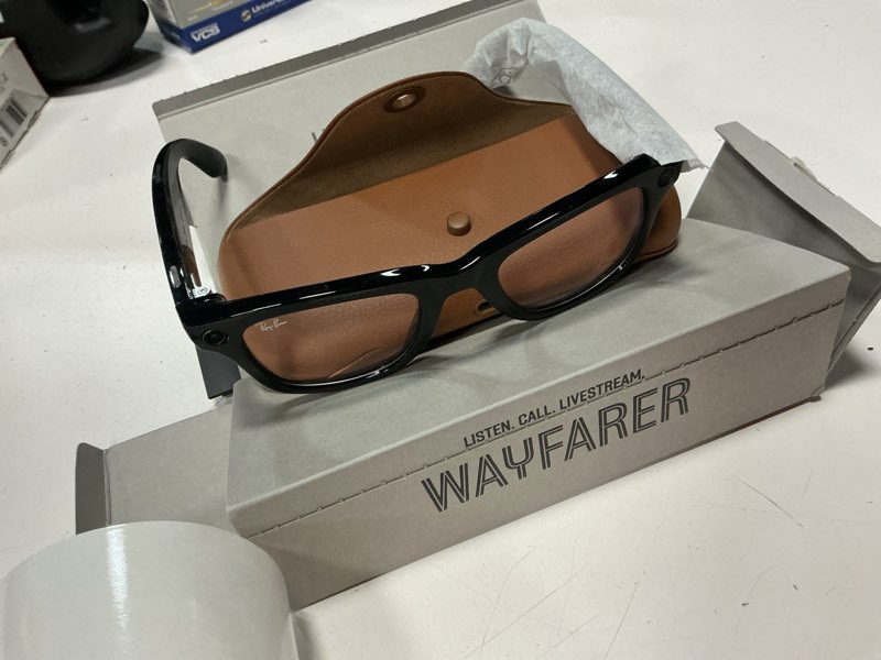 Condition photo showing Good Condition for ray-ban meta wayfarer 0rw4007 50mm square sunglasses