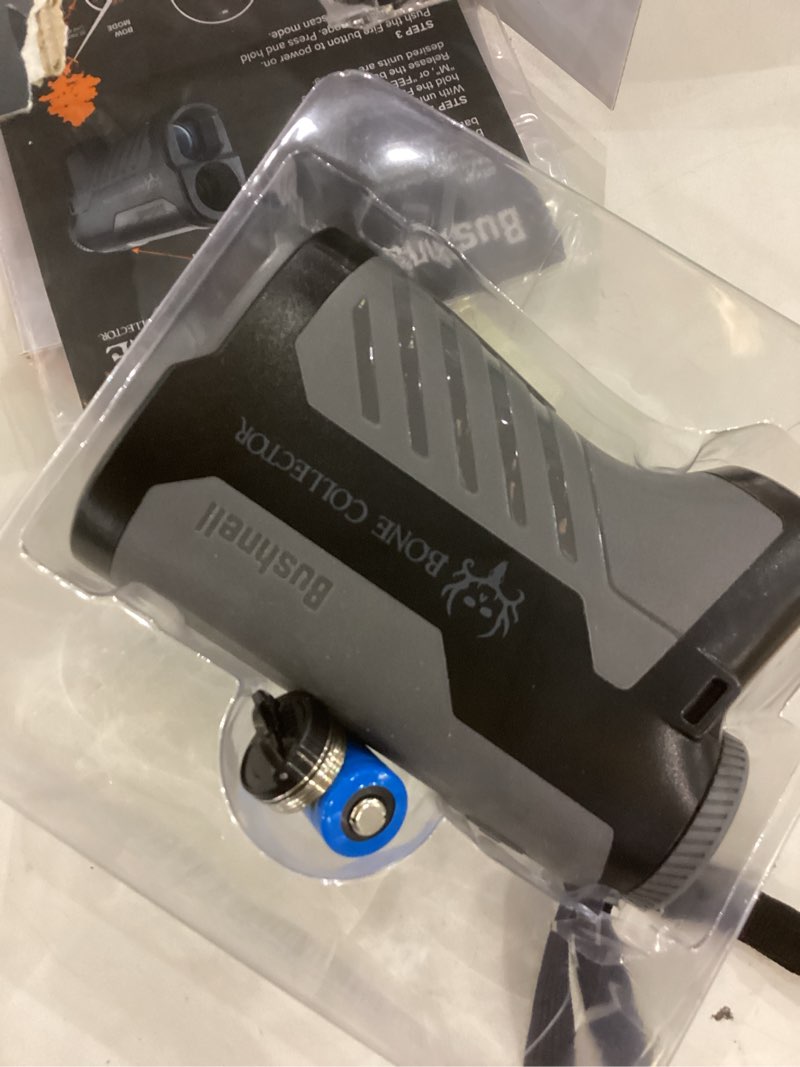 Condition photo showing As Is for Bushnell BoneCollector 1000 Hunting Rangefinder - 1000 Yard Laser Range Finder with ARC Technology, 6X Magnification, 2X Brighter Multi-Coated Lens, and Fast Scan Mode