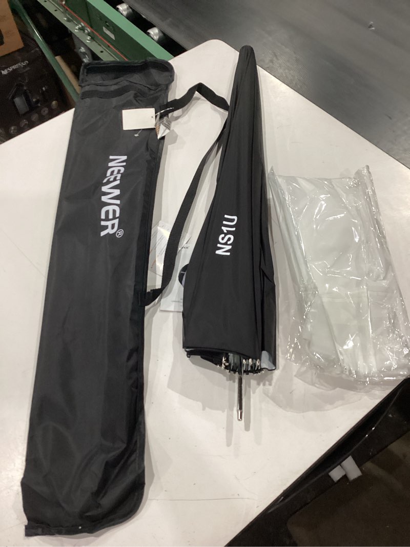 Condition photo showing New/Like New for neewer 41"/104cm parabolic reflective umbrella photography with white inner, soft lighting with diffuser cover, bag, quick fold for camera photo studio video light shooting monolight flash, ns1u white 41"