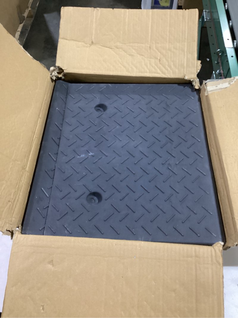 Condition photo showing Good Condition for 2 Pack 6'' Rise Rubber Curb Ramp Heavy Duty Loading Rubber Curb Ramps 3 Tons Driveway Ramp Car Slope Ramp for Loading Dock Bike Vehicle Warehouse Sidewalk Wheelchair (6" H)