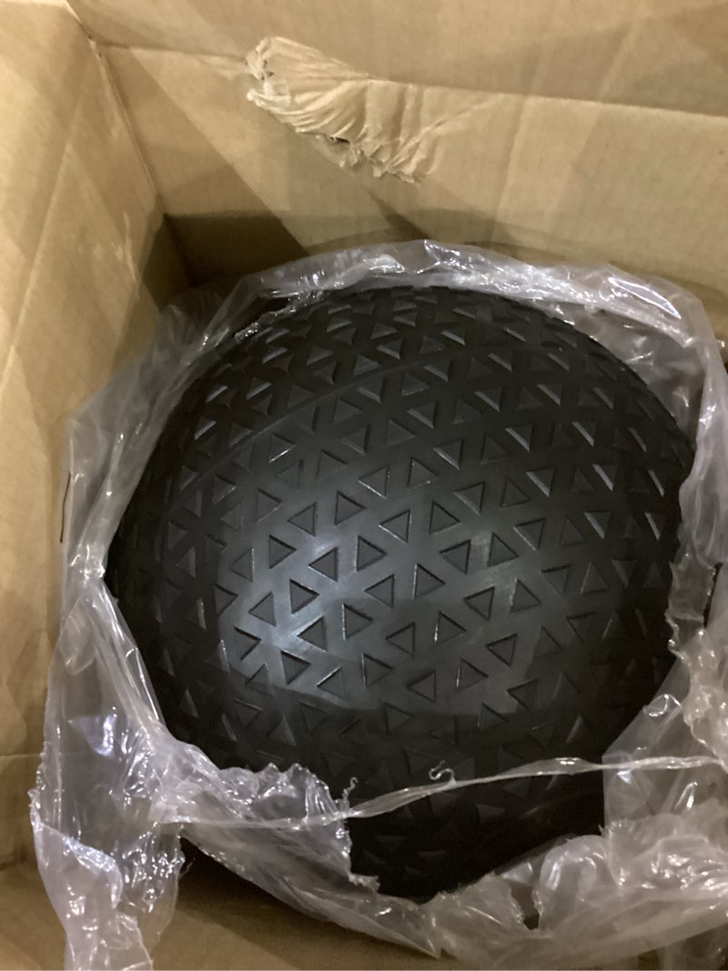 Condition photo showing New/Like New for Yes4All Slam Balls, 10-40lb Weighted Ball Weight, Durable PVC Sand Filled Workout Dynamic Slam Ball for Strength Training, Triangle, Black, 15lbs C. 15lbs C. Triangle Black
