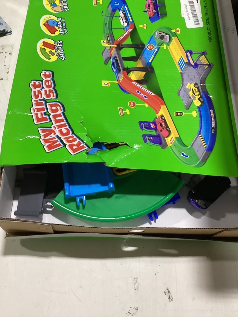 Condition photo showing Good Condition for my first speed racing assembly track builder toy playset - starter kit with 6 diecast cars, accessories for kids