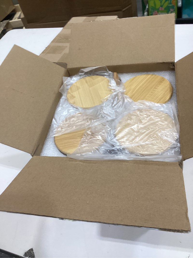 Condition photo showing New/Like New for Overnight Oats Containers with Lids,16oz Overnight Oats Jars 4 Pack, Oatmeal Cups,Meal Prep Containers,Glass Meal Prep Containers with Lids,China Pudding Jars