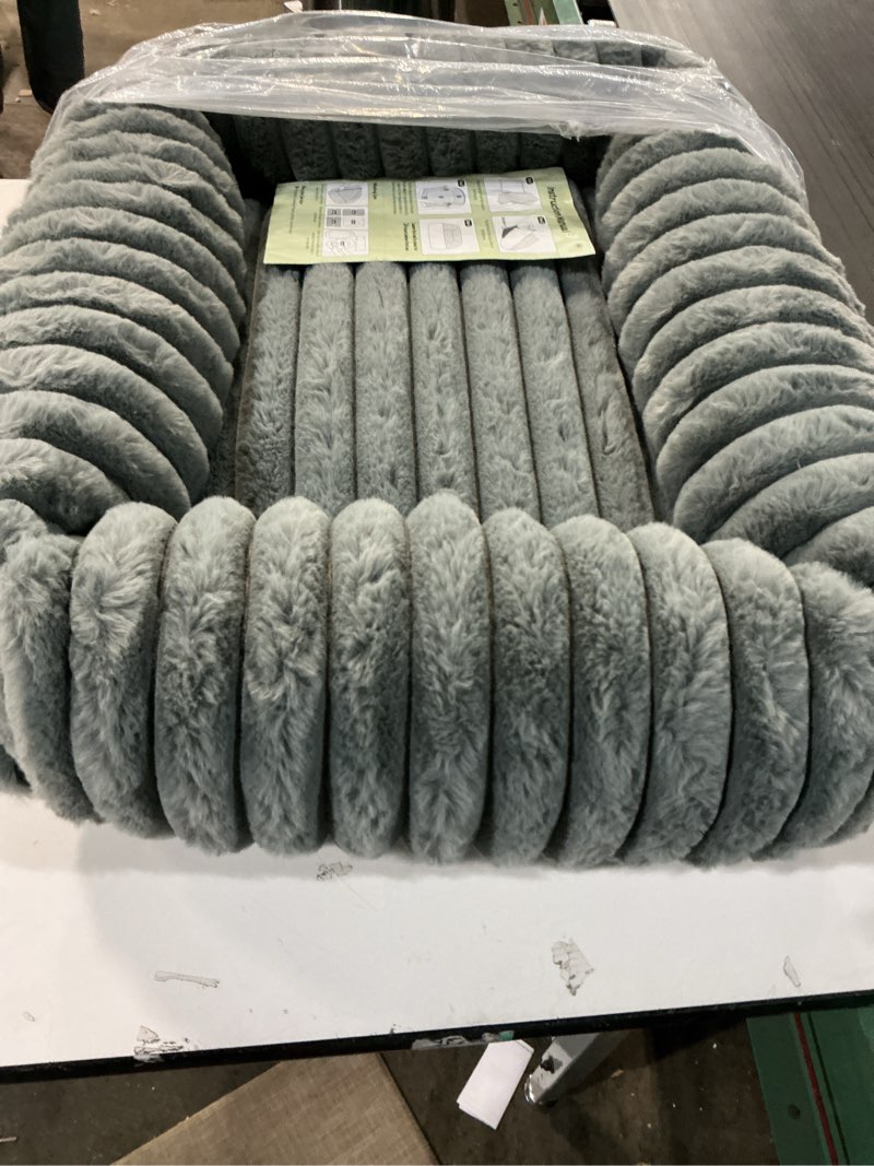 Condition photo showing Good Condition for FURTIME Dog Bed for Small Medium Dog, Washable Orthopedic Pet Bed with Removable Cover, Rectangle Soft Calming Sleeping Puppy Bed Durable Pet Cuddler with Anti-Slip Bottom, Grey, M (25"x21"x7") M (25"x21"x7") Grey
