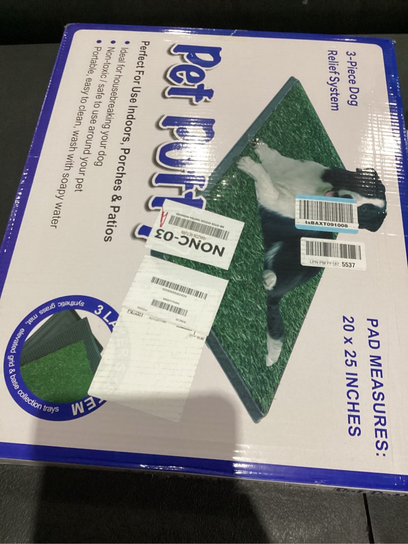 Condition photo showing New/Like New for Artificial Grass Dog Grass Pad with Tray, Reusable Pet Urinal Pads for Training, 4 Layers Washable Bathroom Balcony Indoor Dog Potty (M-20×25")