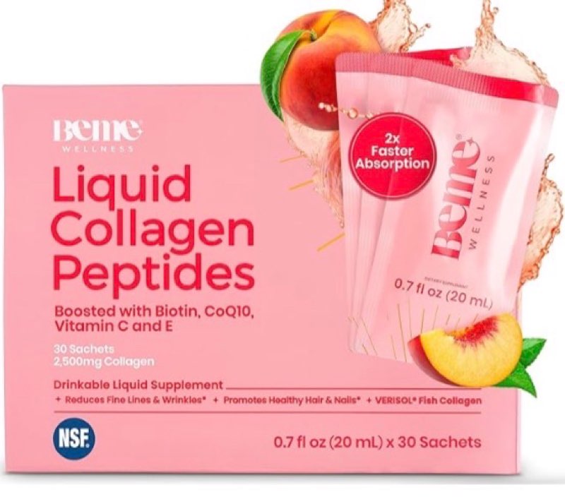 BeMe Liquid Collagen for Women - 2500mg Verisol Collagen Liquid with Biotin, CoQ10 & Vitamin C - Cli