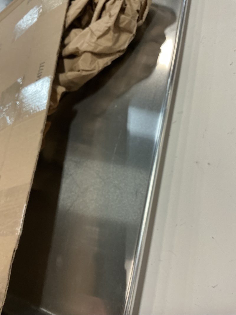 Condition photo showing As Is for winco commercial-grade aluminum sheet pan, 16 gauge, full size