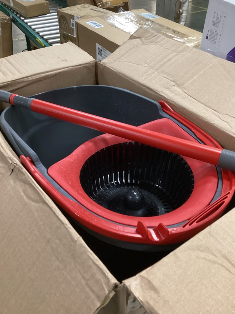Condition photo showing Good Condition for O-Cedar EasyWring Microfiber Spin Mop, Bucket Floor Cleaning System, Red, Gray, Standard