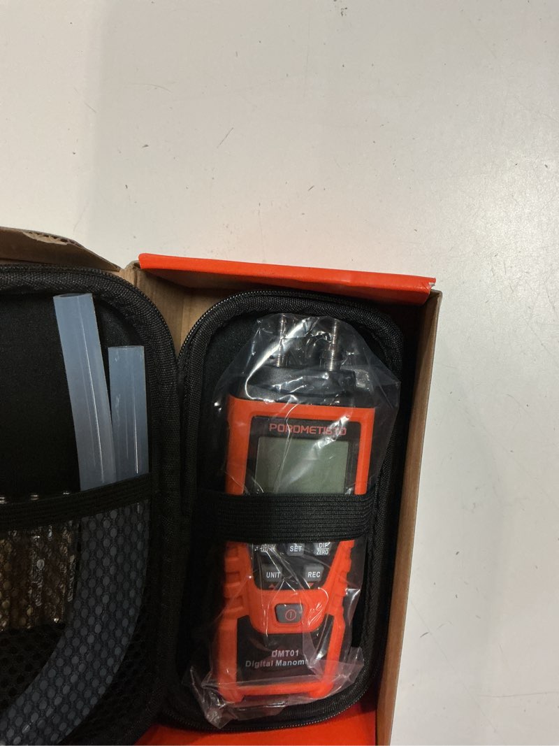 Condition photo showing New/Like New for dmt01 digital manometer porometisto, manual calibration custom zero, real time measurement, max/min/avg recording,hvac manometer, 12 units gas pressure tester, differential pressure gauge