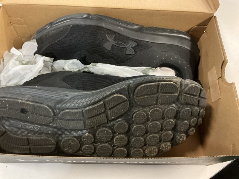 Condition photo showing As Is for under armour men's charged assert 10 shoes 11 (002) black/black/black