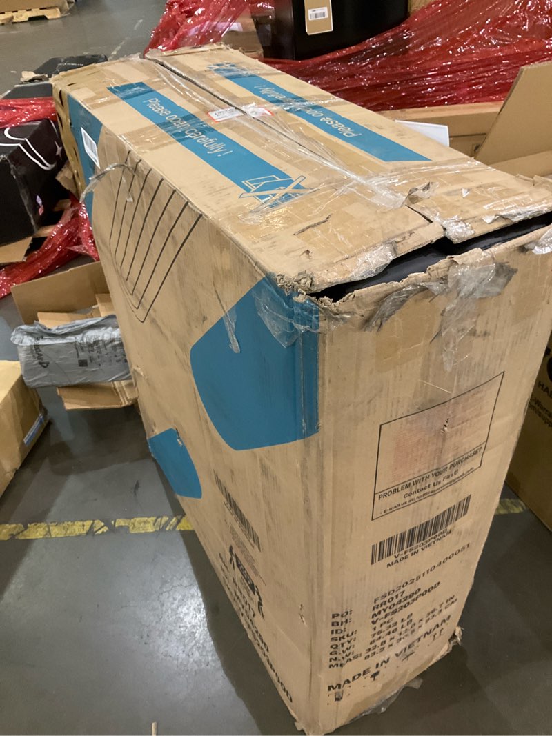 Condition photo showing As Is for Homall Futon Sofa Bed, Leather Futon Couch with Removable Armrests, Adjustable Recliner Sleeper Sofa Bed with Dual Cup Holders for Living Room, Apartment, Office (Black)