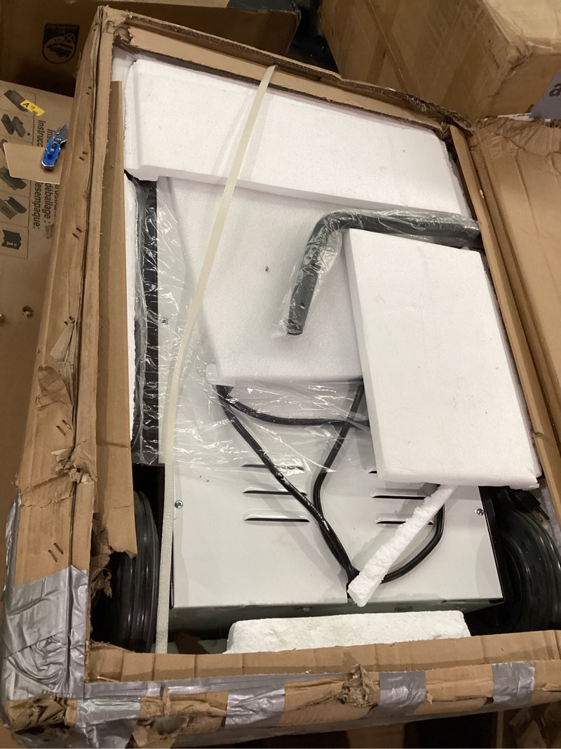 Condition photo showing As Is for waykar 216 pints commercial dehumidifier with pump, drain hose and washable filter space up to 8500 sq. ft, for basements, industrial or commercial spaces and flood restoration - 5 years warranty 216 pints with pump