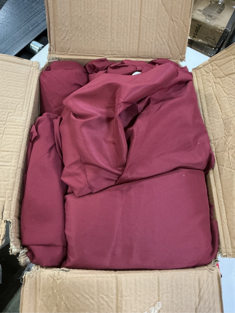 Condition photo showing Good Condition for 10 Pack Burgundy Round Tablecloths - 120 Inch, Polyester Table Cover - Stain and Wrinkle Resistant Washable Fabric Table Cloth for Wedding Banquet Parties